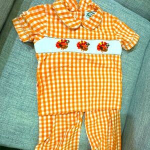 Cecil And Lou Turkey Smocked Outfit